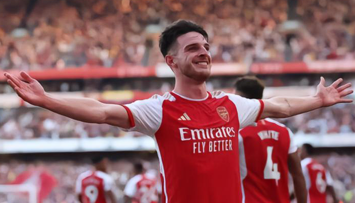 赖斯：阿森纳中场核心，本赛季英超创造重大机会之王